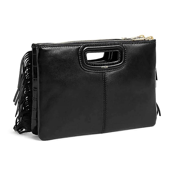 MAJE - M Duo Black Leather Crossbody / Clutch - Picture 2 of 15